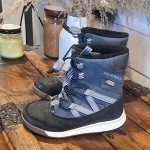 Merrell Kids' Black and Gray Winter Boots